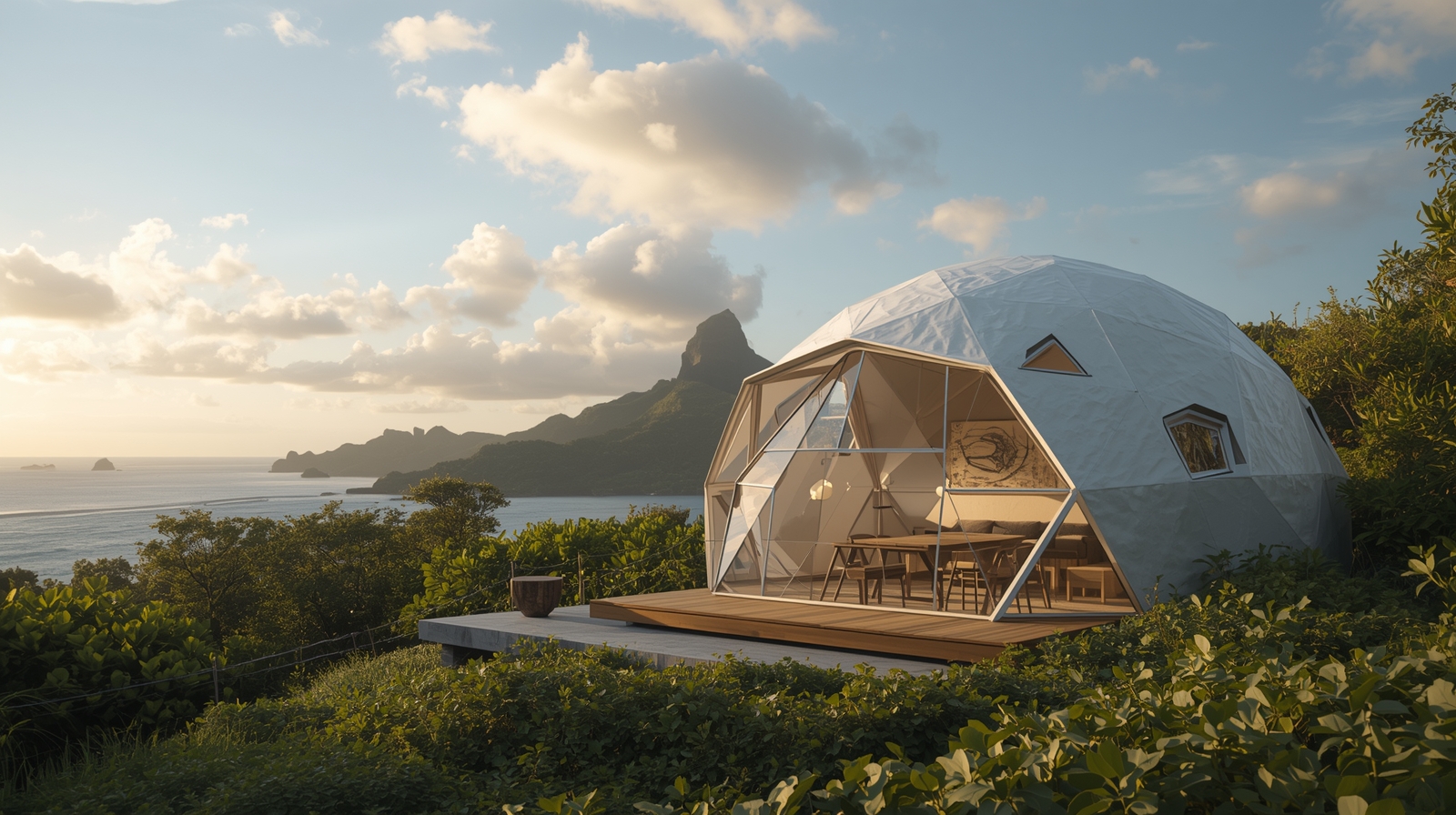 Geodesic Dome with Ocean View